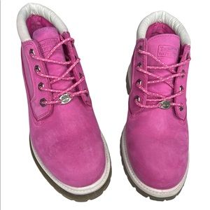 Timberland Womens Nellie Waterproof Chukka  Pink Boots Size 9